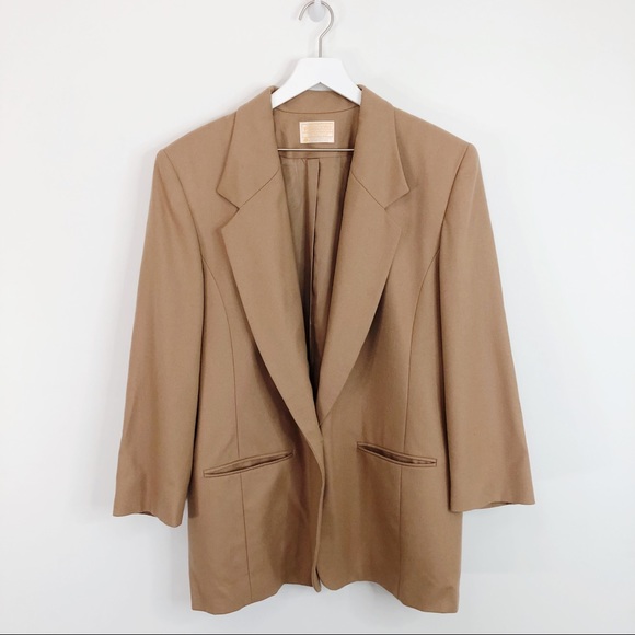 Pendleton Jackets & Blazers - Pendleton Vintage 70s Wool Camel 3/4 Sleeve Blazer